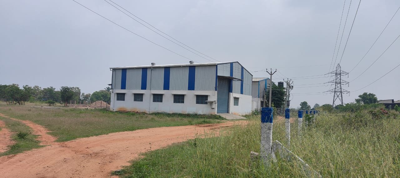 Factory building with boundary fence and road access Annur Coimbatore industrial zone
